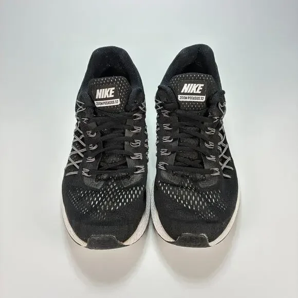 Nike Air Zoom Pegasus 32 Black Running Shoes Lace Up 749340-001 Men's Size 8.5 - Picture 3 of 10